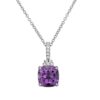 Amethyst & Diamond Pendant