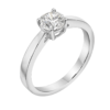 Round White Diamond Solitaire Ring