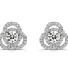 Diamond Halo Earrings