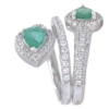 Emerald & Diamond ByPass Ring