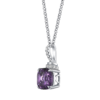 Amethyst & Diamond Pendant