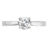 Round White Diamond Solitaire Ring