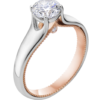 Round White Diamond Solitaire Ring