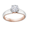 Round White Diamond Solitaire Ring